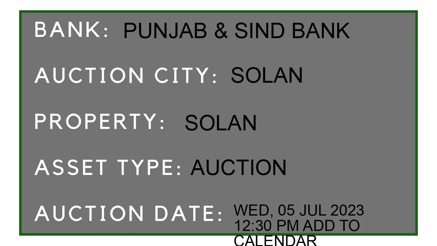 Auction Bank India - ID No: 151546 - Punjab & Sind Bank Auction of Punjab & Sind Bank
