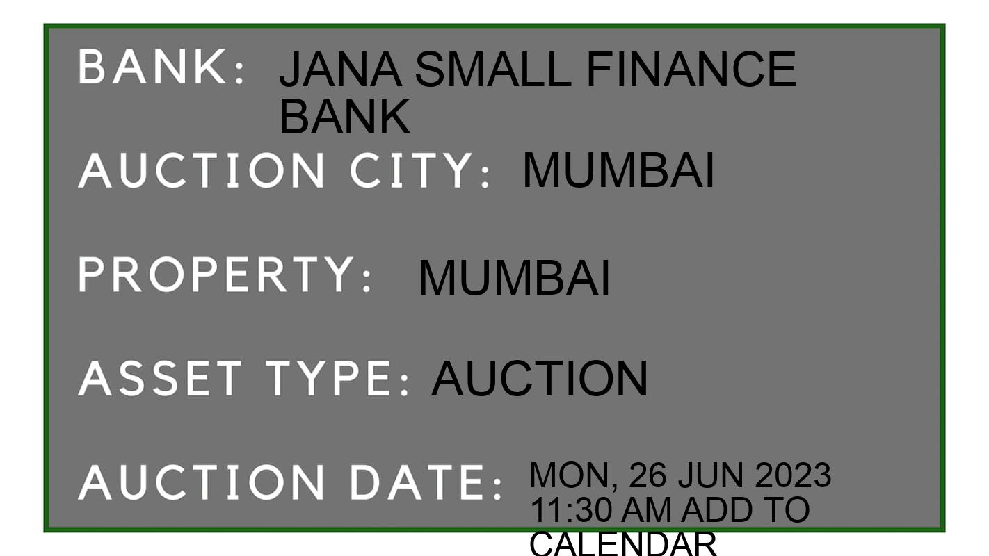 Auction Bank India - ID No: 151548 - Jana Small Finance Bank Auction of Jana Small Finance Bank