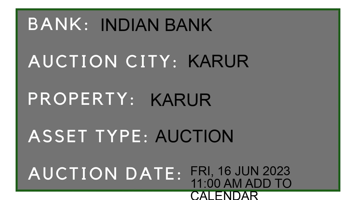 Auction Bank India - ID No: 151551 - Indian Bank Auction of Indian Bank