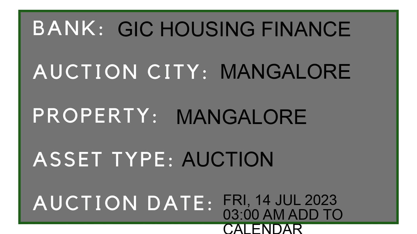 Auction Bank India - ID No: 151552 - GIC Housing Finance Auction of GIC Housing Finance