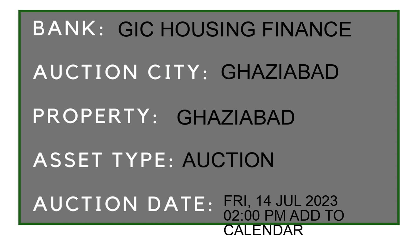 Auction Bank India - ID No: 151583 - GIC Housing Finance Auction of GIC Housing Finance