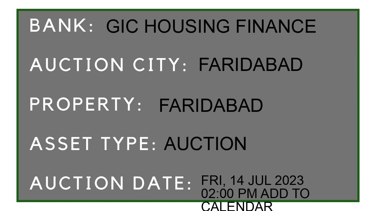 Auction Bank India - ID No: 151606 - GIC Housing Finance Auction of GIC Housing Finance