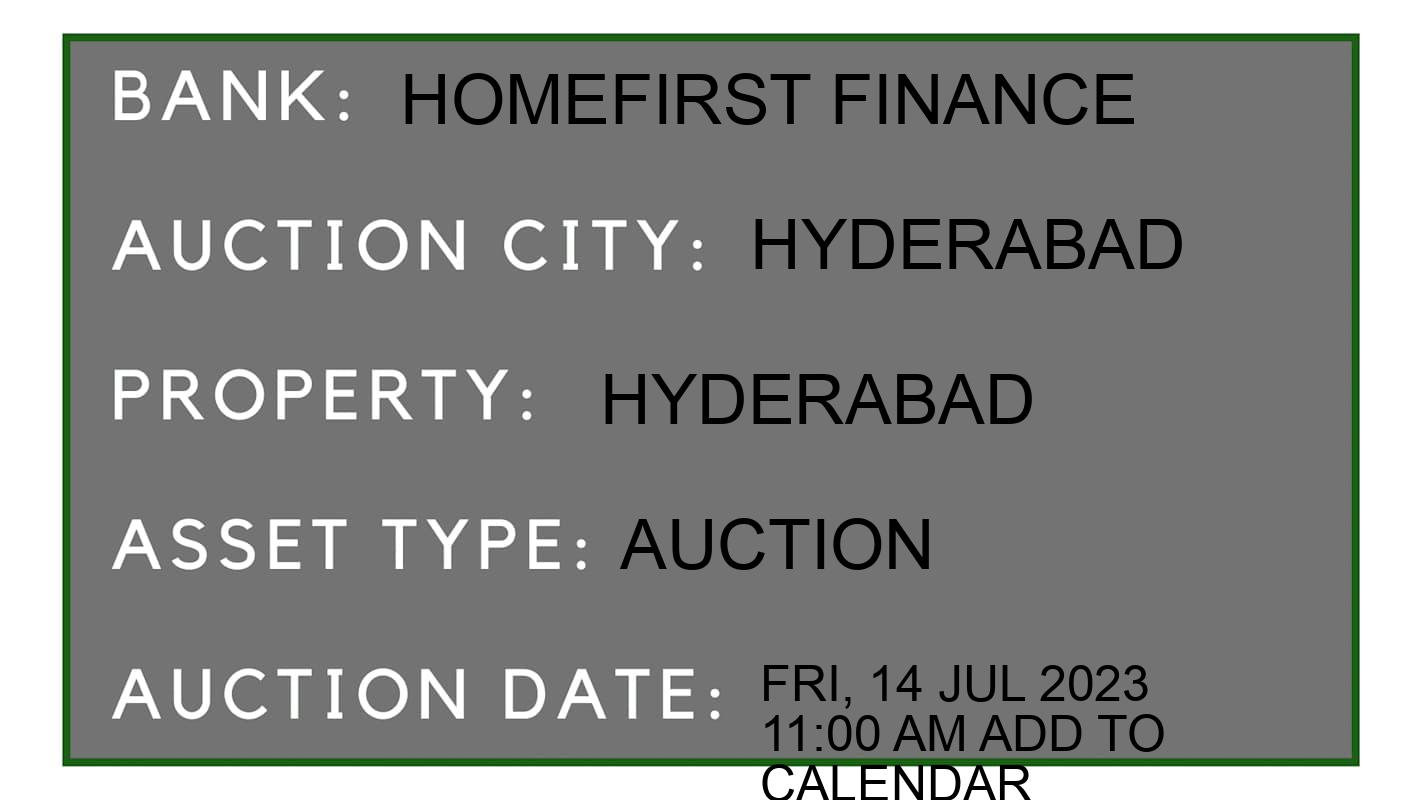 Auction Bank India - ID No: 151621 - HomeFirst Finance Auction of HomeFirst Finance