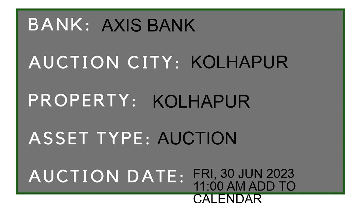 Auction Bank India - ID No: 151707 - Axis Bank Auction of Axis Bank
