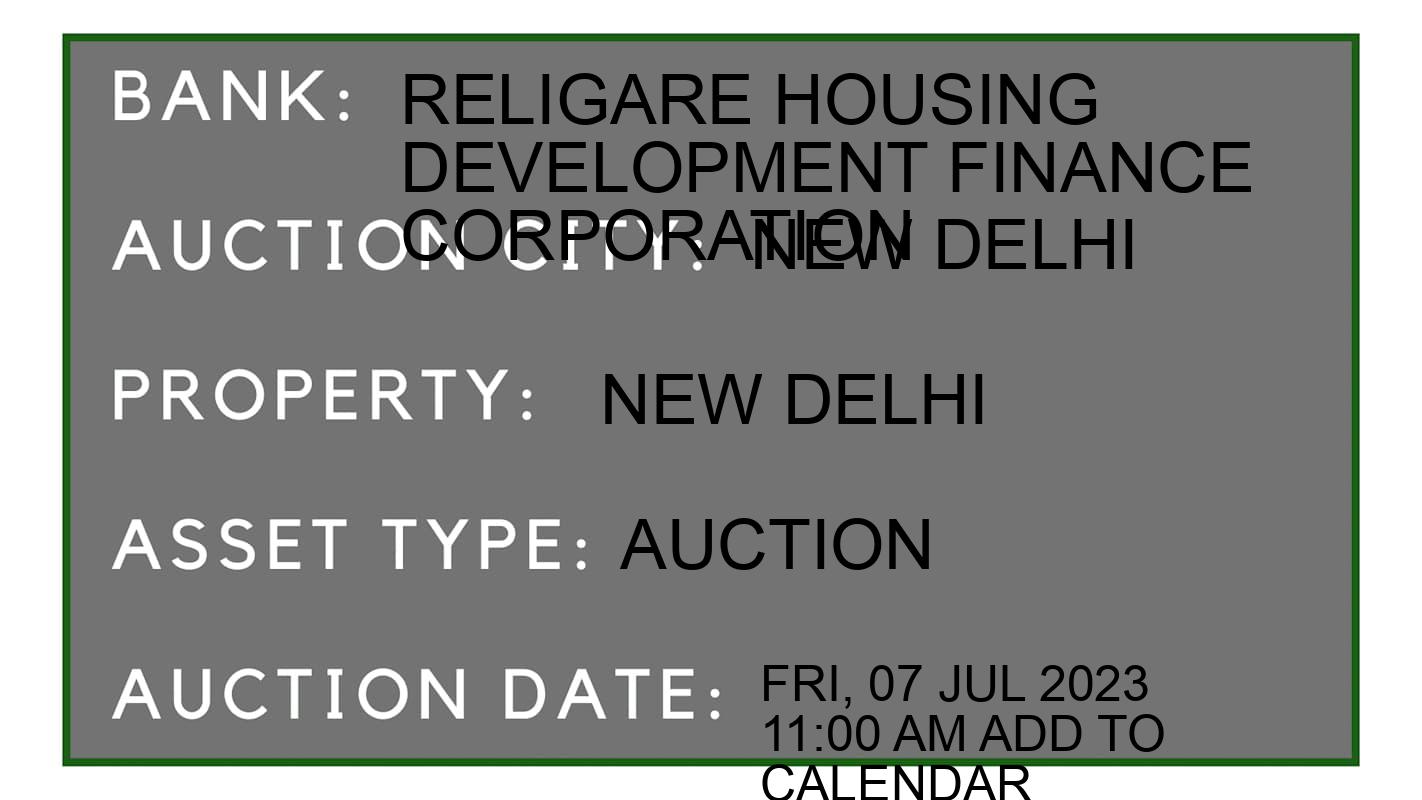 Auction Bank India - ID No: 151803 - Religare Housing Development Finance Corporation Auction of Religare Housing Development Finance Corporation