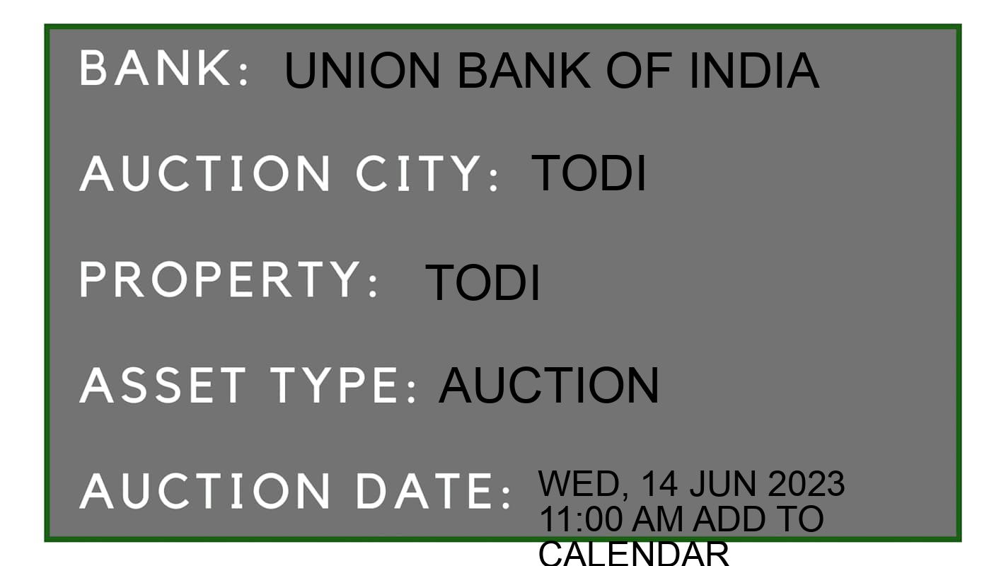 Auction Bank India - ID No: 151809 - Union Bank of India Auction of Union Bank of India