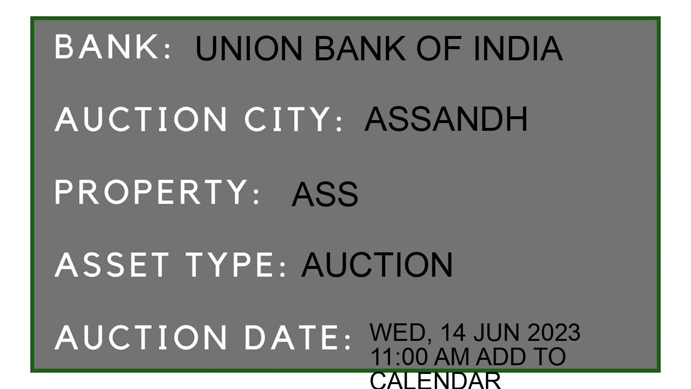 Auction Bank India - ID No: 151831 - Union Bank of India Auction of Union Bank of India