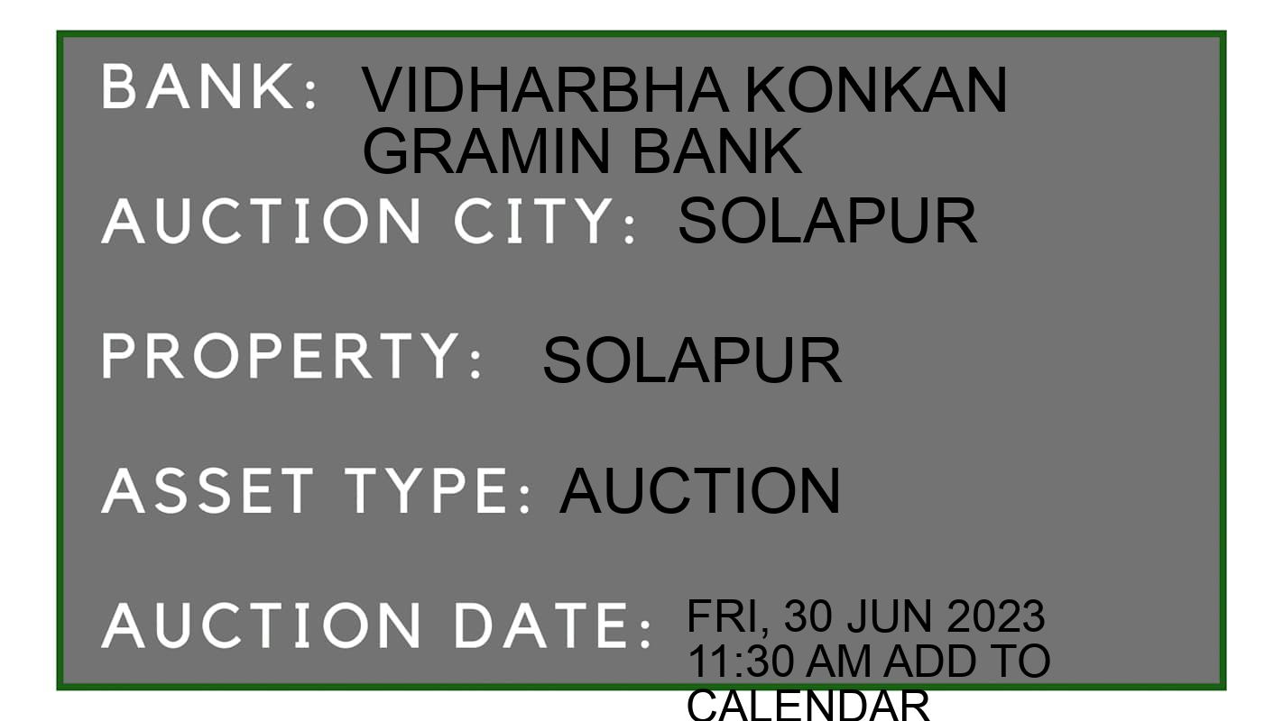 Auction Bank India - ID No: 151882 - Vidharbha Konkan Gramin Bank Auction of Vidharbha Konkan Gramin Bank