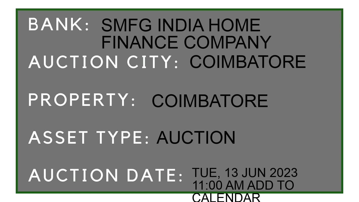 Auction Bank India - ID No: 151926 - smfg india home finance company Auction of smfg india home finance company