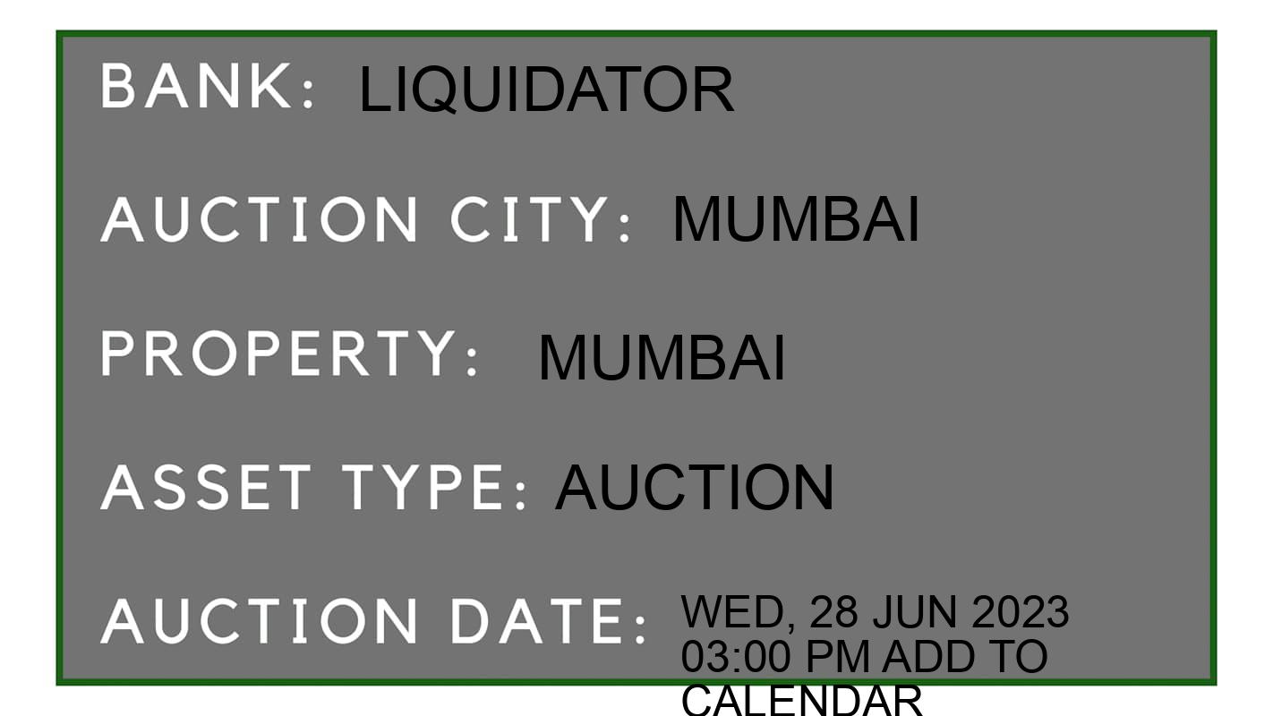 Auction Bank India - ID No: 151930 - liquidator Auction of liquidator