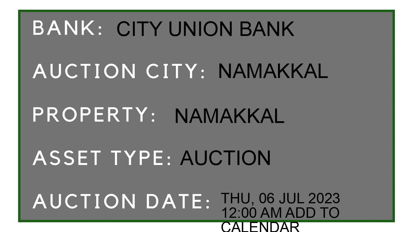 Auction Bank India - ID No: 151977 - City Union Bank Auction of City Union Bank