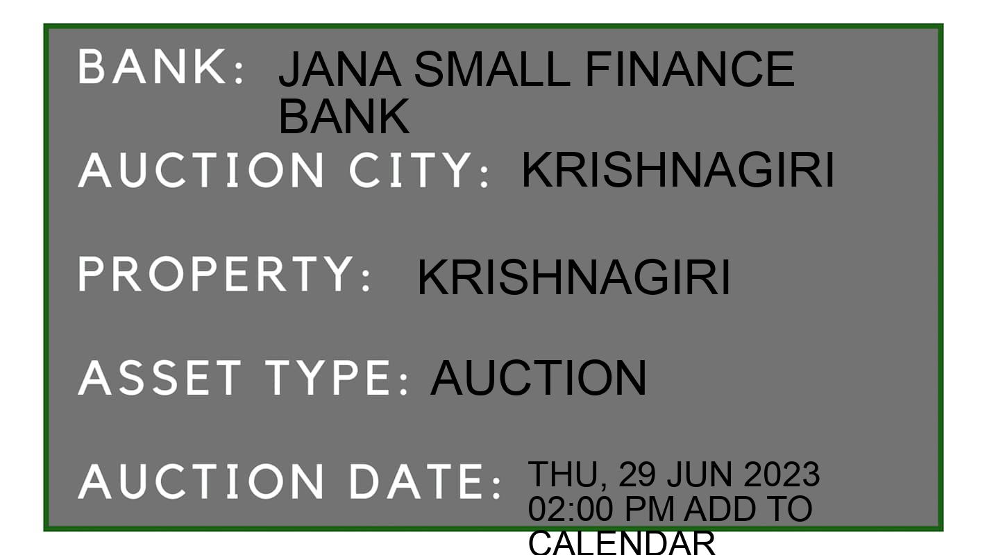 Auction Bank India - ID No: 151978 - Jana Small Finance Bank Auction of Jana Small Finance Bank