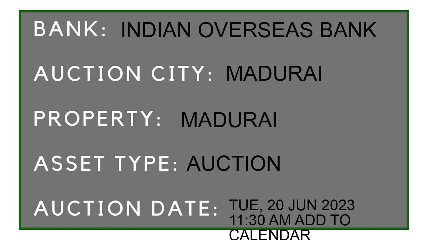 Auction Bank India - ID No: 151985 - Indian Overseas Bank Auction of Indian Overseas Bank