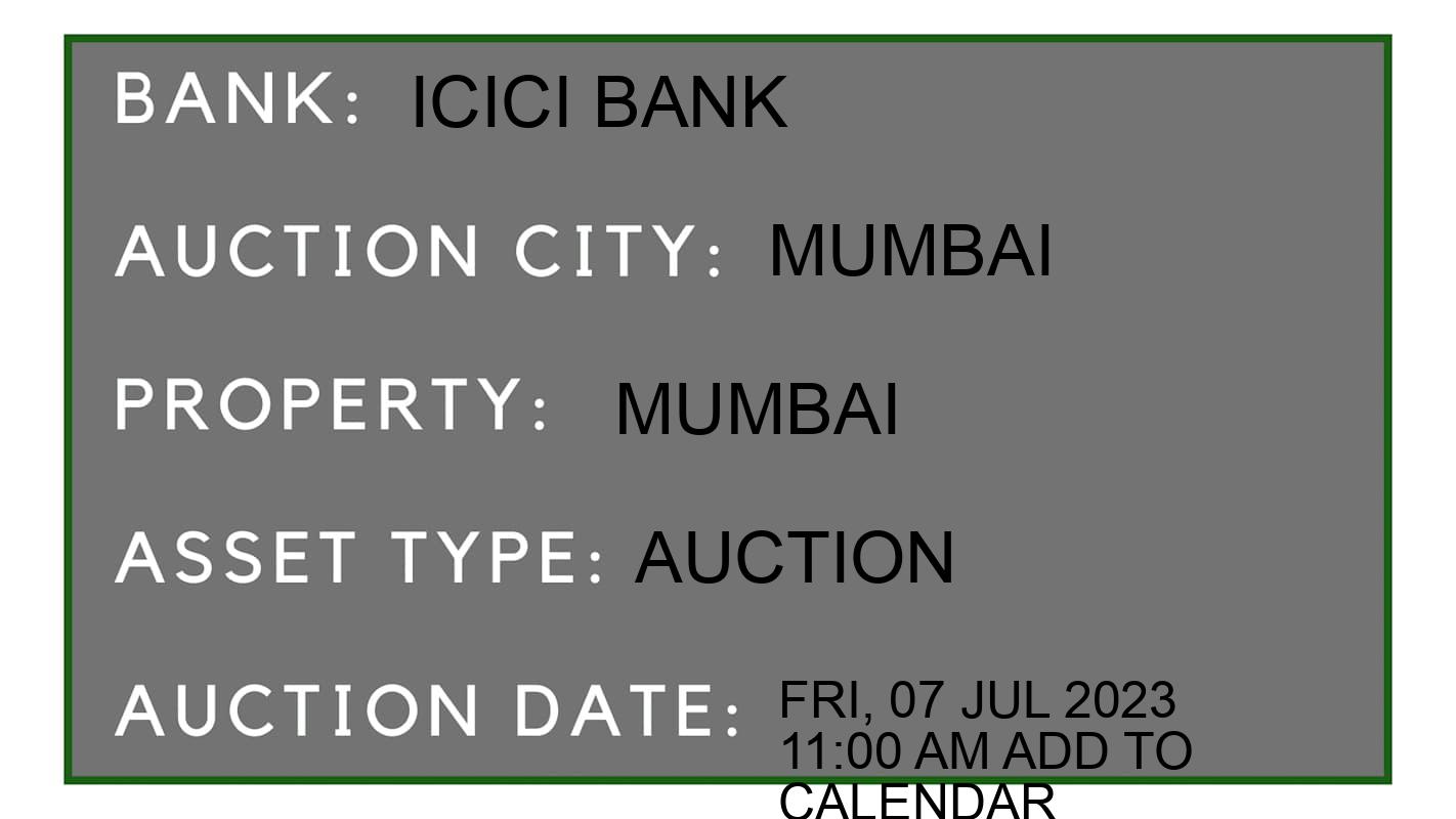 Auction Bank India - ID No: 152042 - ICICI Bank Auction of ICICI Bank