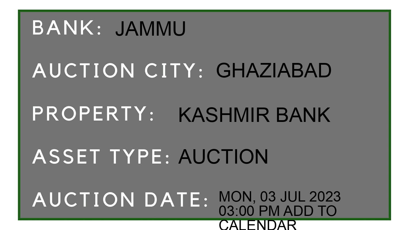 Auction Bank India - ID No: 152067 - Jammu  Auction of Jammu and Kashmir Bank