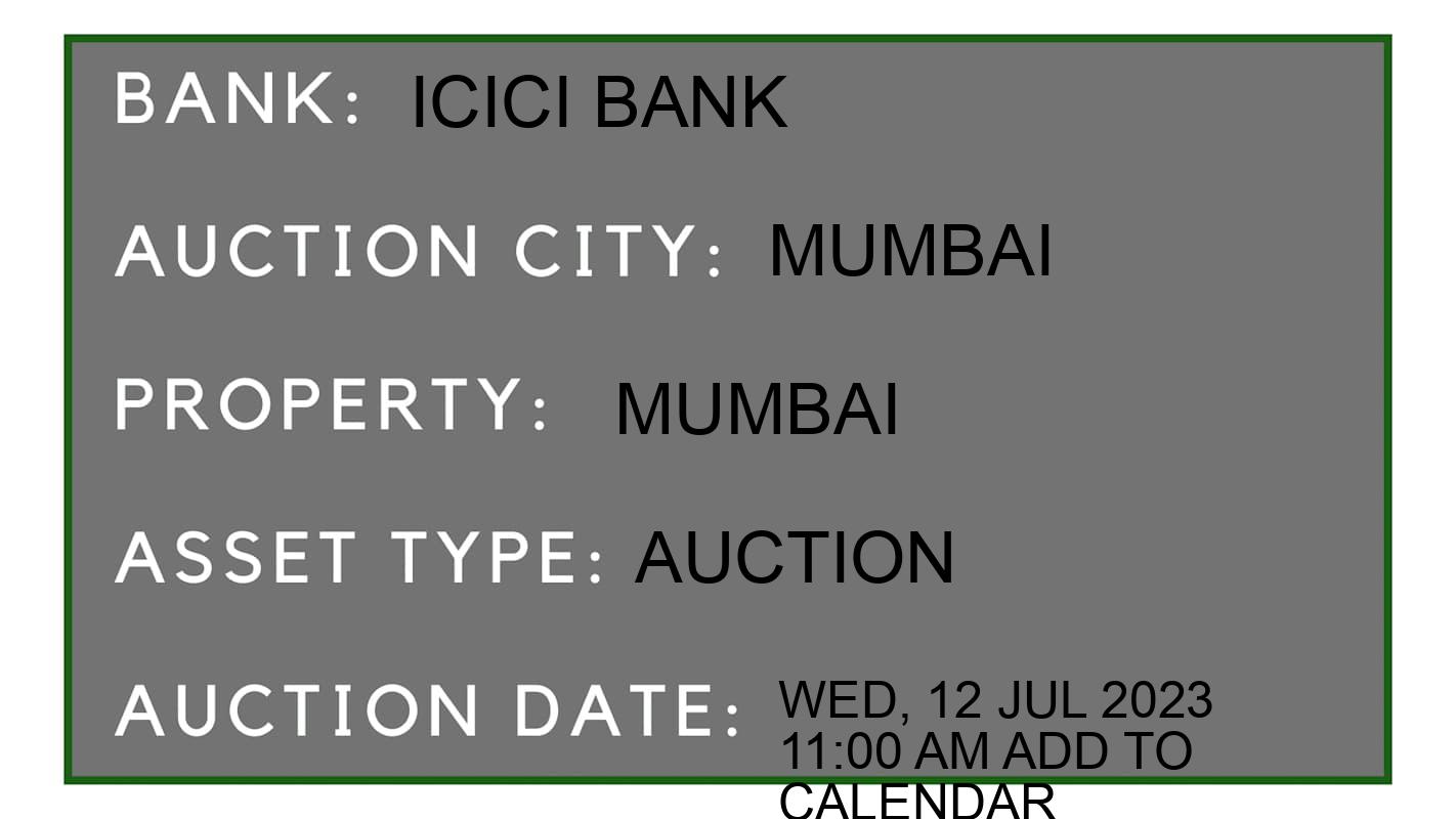 Auction Bank India - ID No: 152078 - ICICI Bank Auction of ICICI Bank