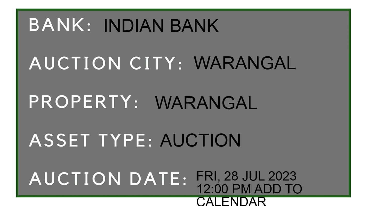 Auction Bank India - ID No: 152134 - Indian Bank Auction of Indian Bank