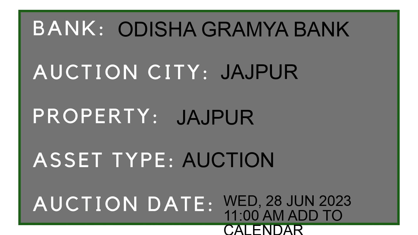 Auction Bank India - ID No: 152182 - Odisha Gramya Bank Auction of Odisha Gramya Bank