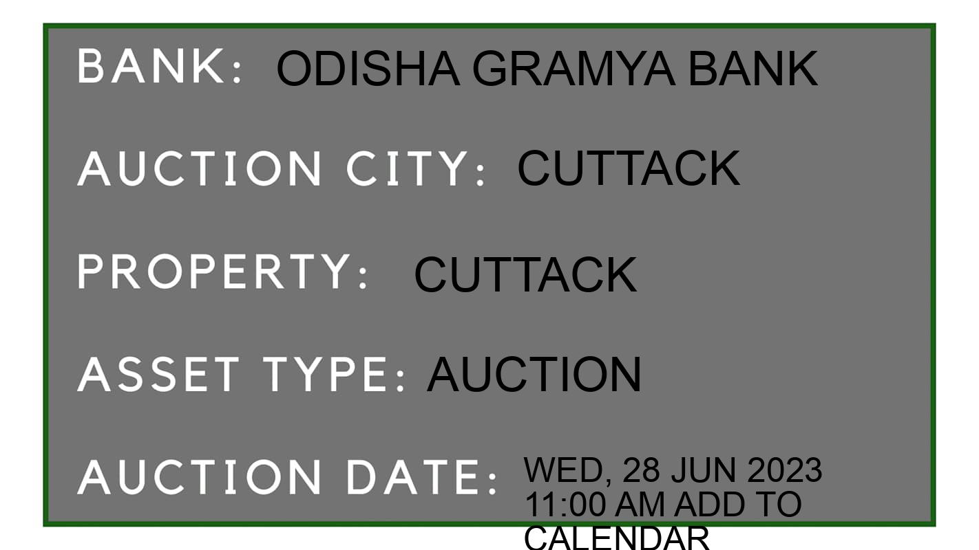 Auction Bank India - ID No: 152185 - Odisha Gramya Bank Auction of Odisha Gramya Bank