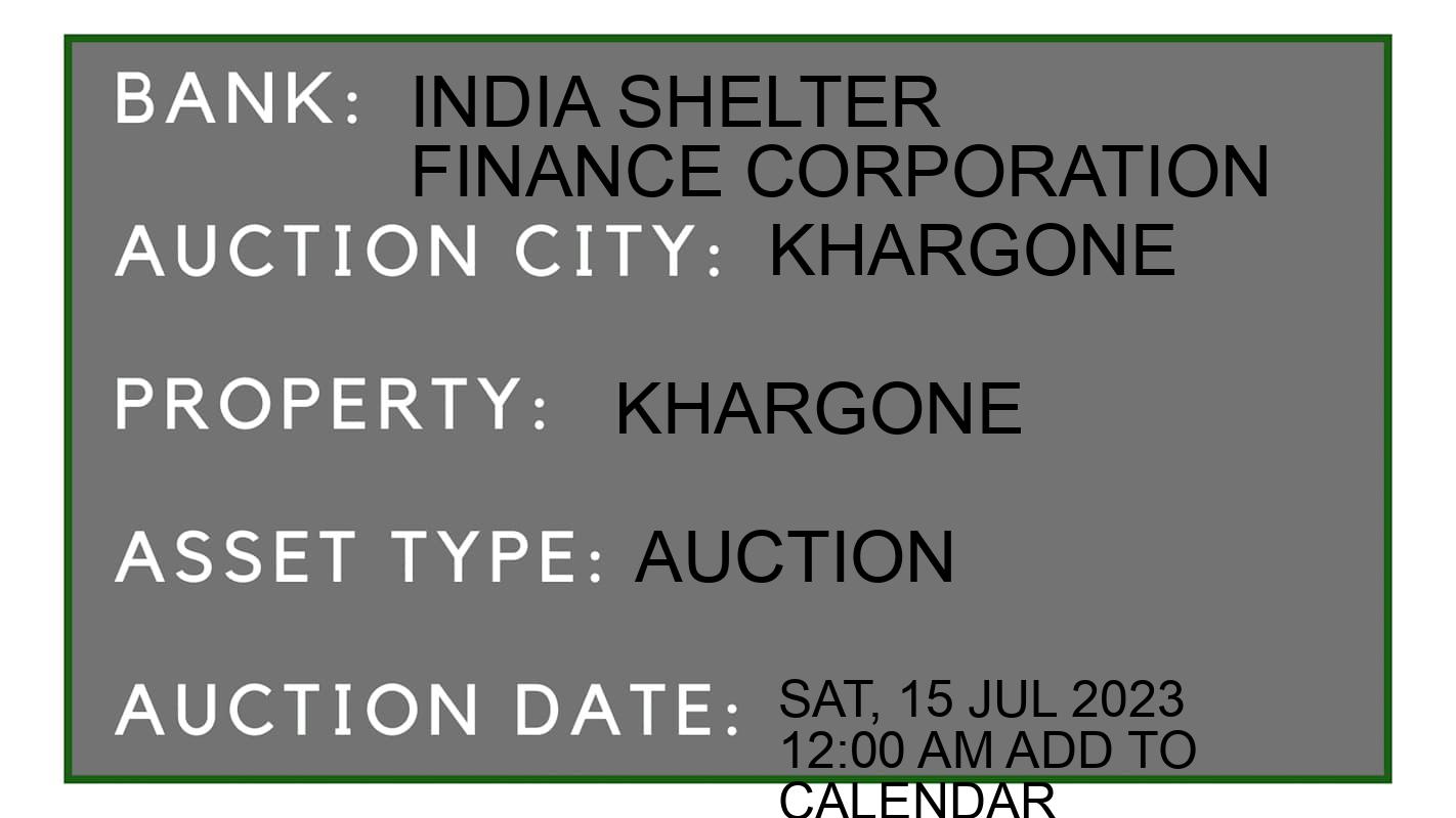 Auction Bank India - ID No: 152222 - India Shelter Finance Corporation Auction of India Shelter Finance Corporation