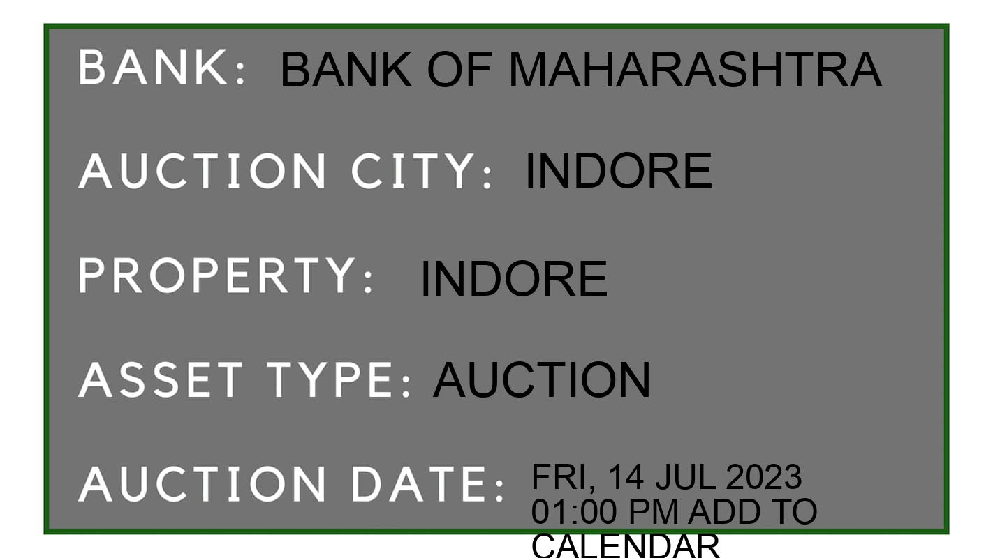Auction Bank India - ID No: 152237 - Bank of Maharashtra Auction of Bank of Maharashtra