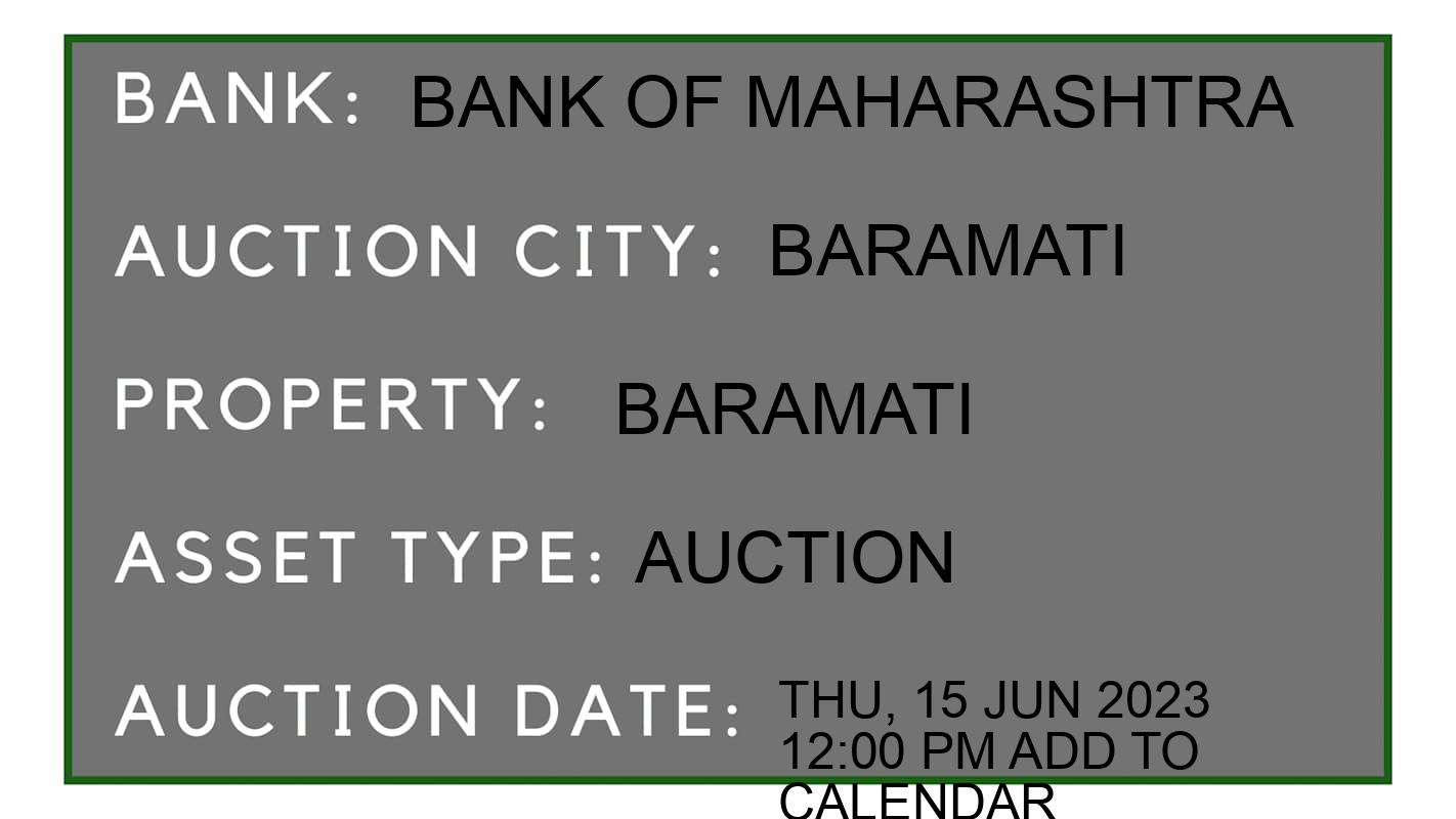Auction Bank India - ID No: 152238 - Bank of Maharashtra Auction of Bank of Maharashtra
