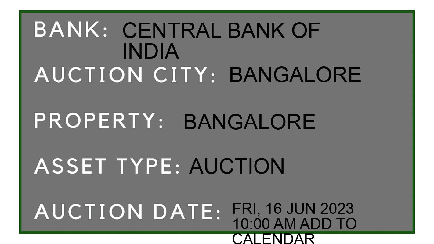 Auction Bank India - ID No: 152242 - Central Bank of India Auction of Central Bank of India