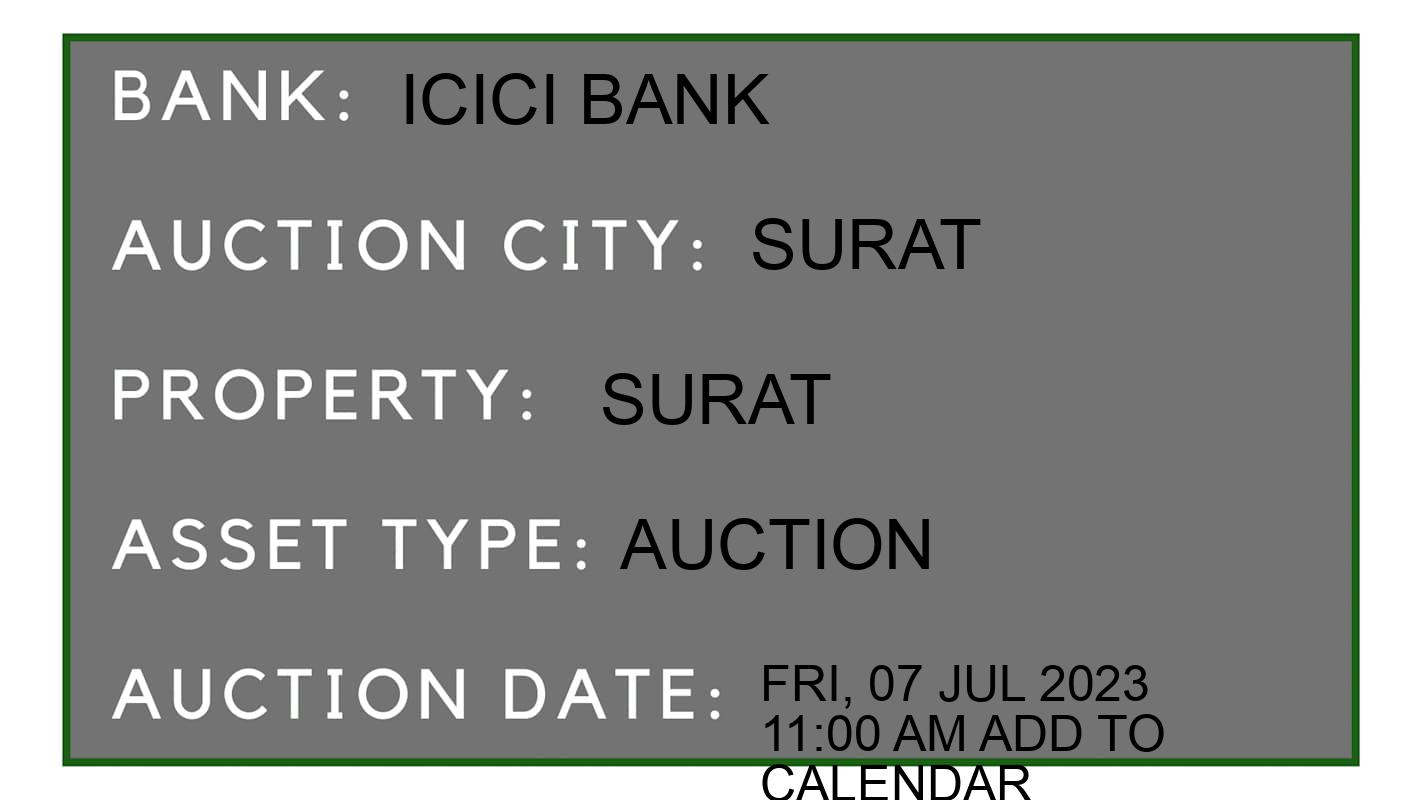 Auction Bank India - ID No: 152250 - ICICI Bank Auction of ICICI Bank