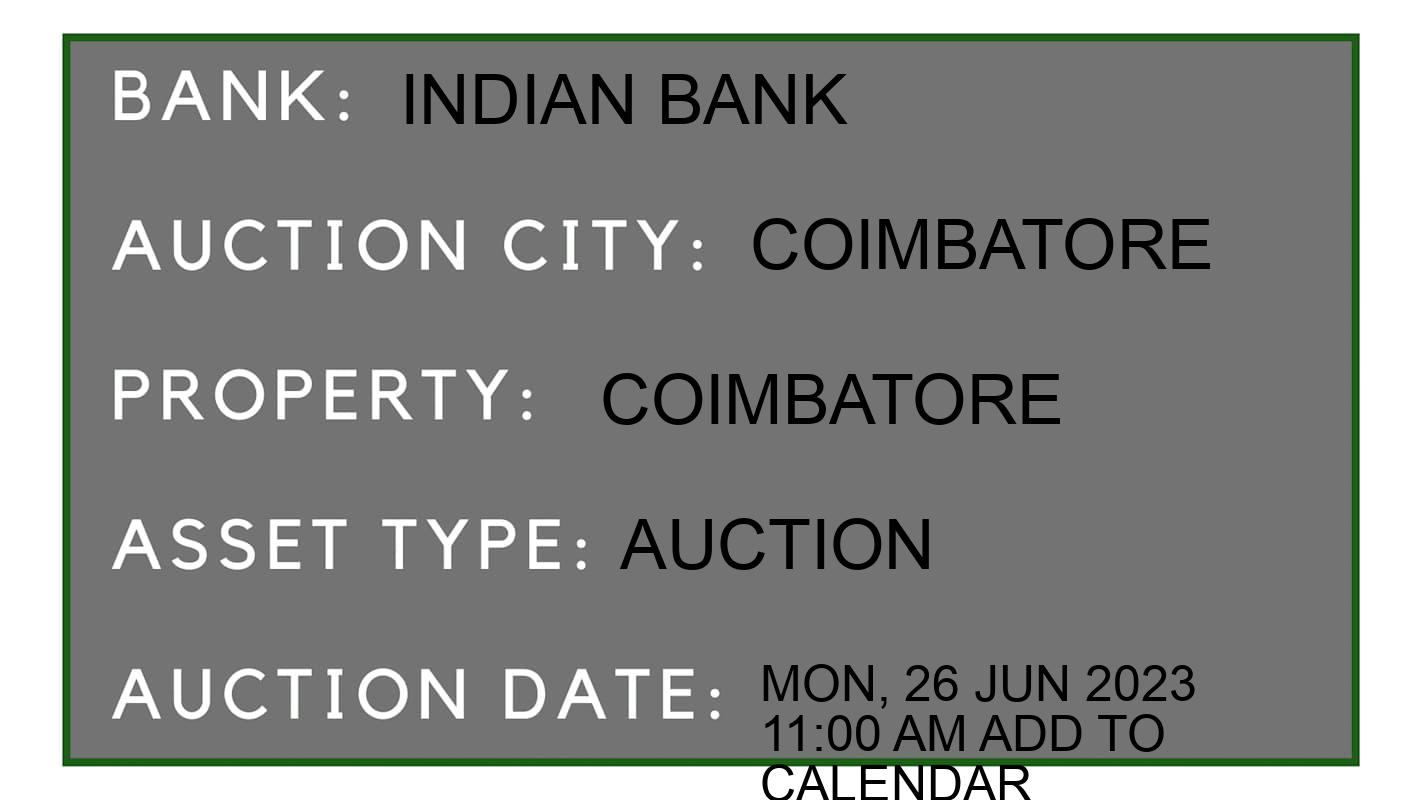 Auction Bank India - ID No: 152259 - Indian Bank Auction of Indian Bank