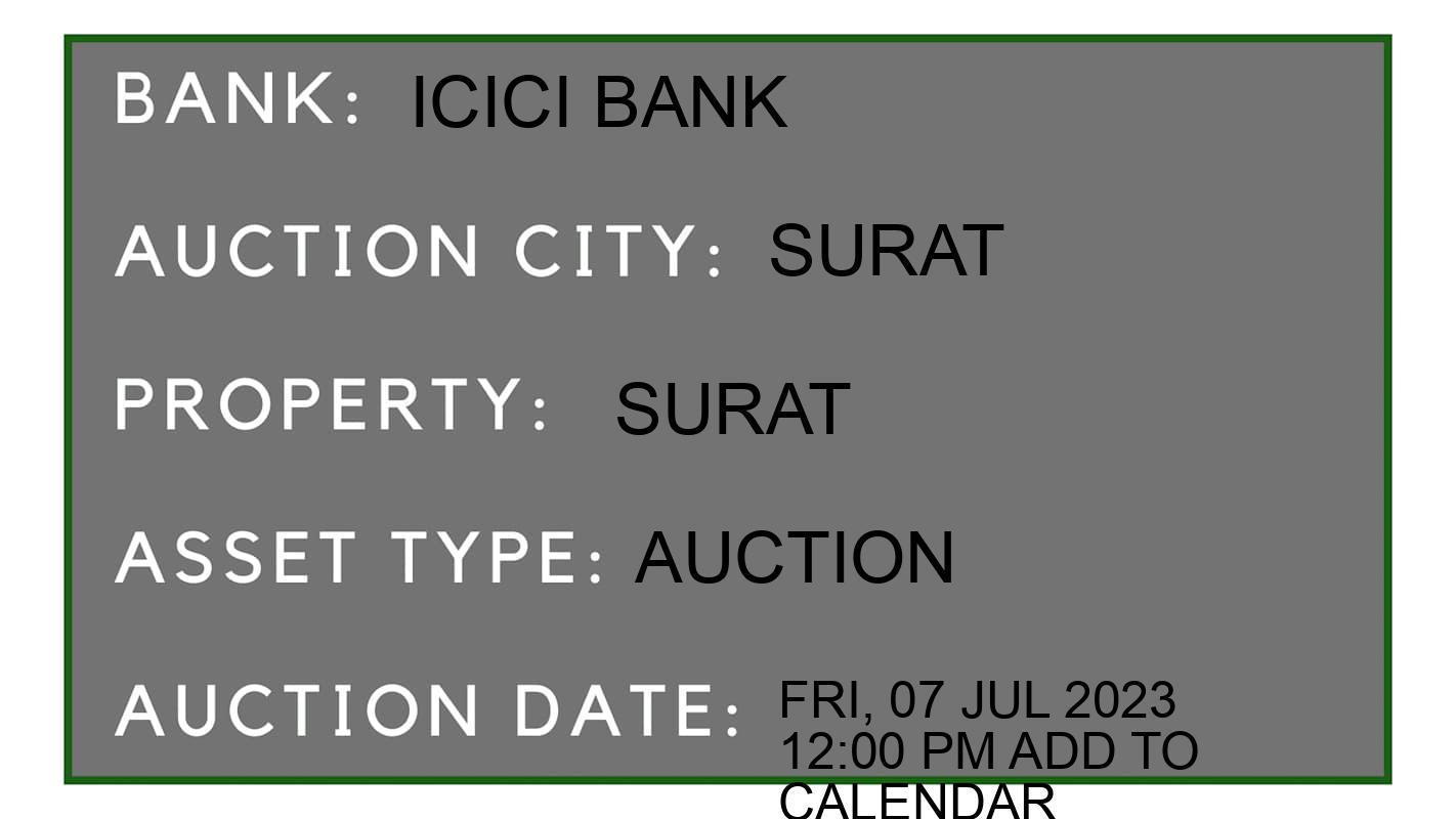 Auction Bank India - ID No: 152273 - ICICI Bank Auction of ICICI Bank