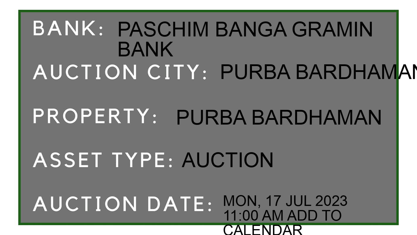 Auction Bank India - ID No: 152280 - paschim banga gramin bank Auction of paschim banga gramin bank