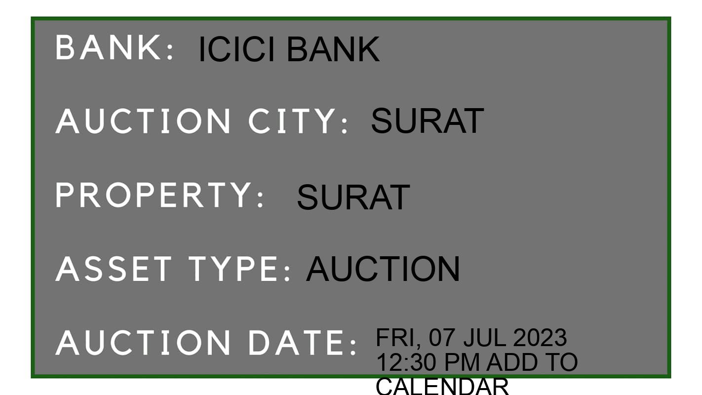 Auction Bank India - ID No: 152282 - ICICI Bank Auction of ICICI Bank