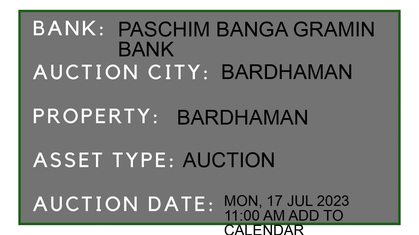 Auction Bank India - ID No: 152287 - paschim banga gramin bank Auction of paschim banga gramin bank