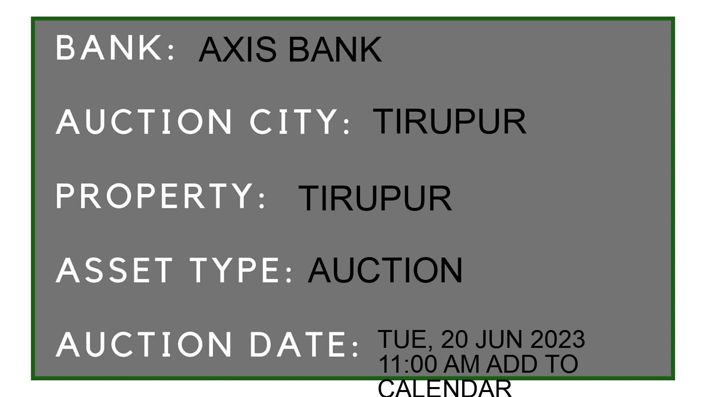 Auction Bank India - ID No: 152316 - Axis Bank Auction of Axis Bank