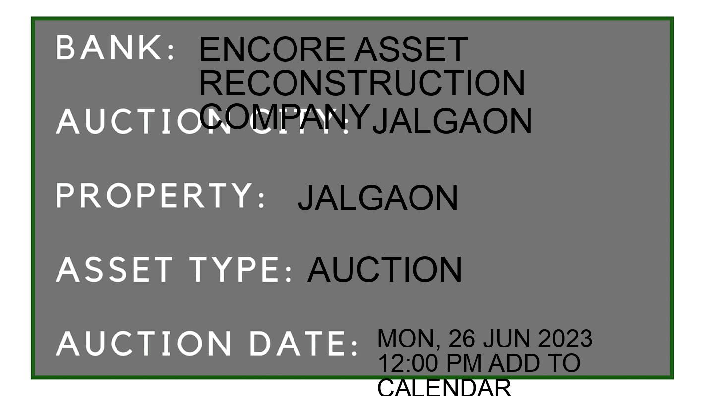 Auction Bank India - ID No: 152400 - encore asset reconstruction company Auction of encore asset reconstruction company