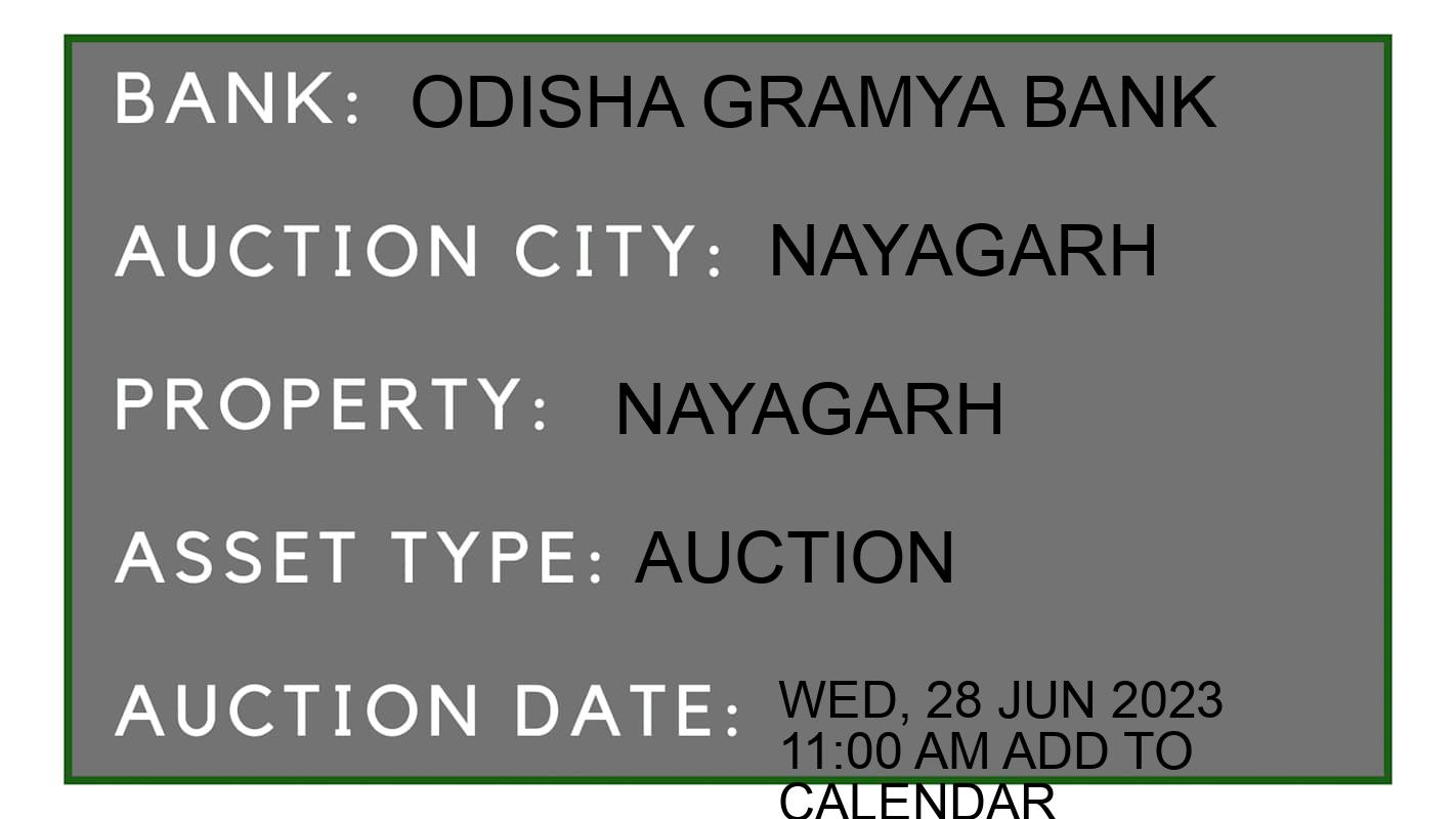 Auction Bank India - ID No: 152404 - Odisha Gramya Bank Auction of Odisha Gramya Bank