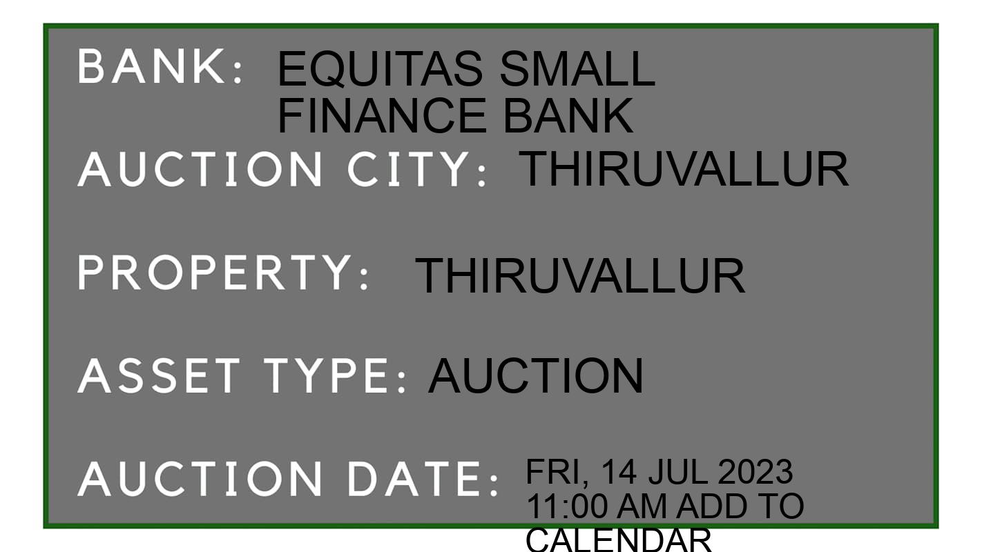 Auction Bank India - ID No: 152428 - Equitas Small Finance Bank Auction of Equitas Small Finance Bank