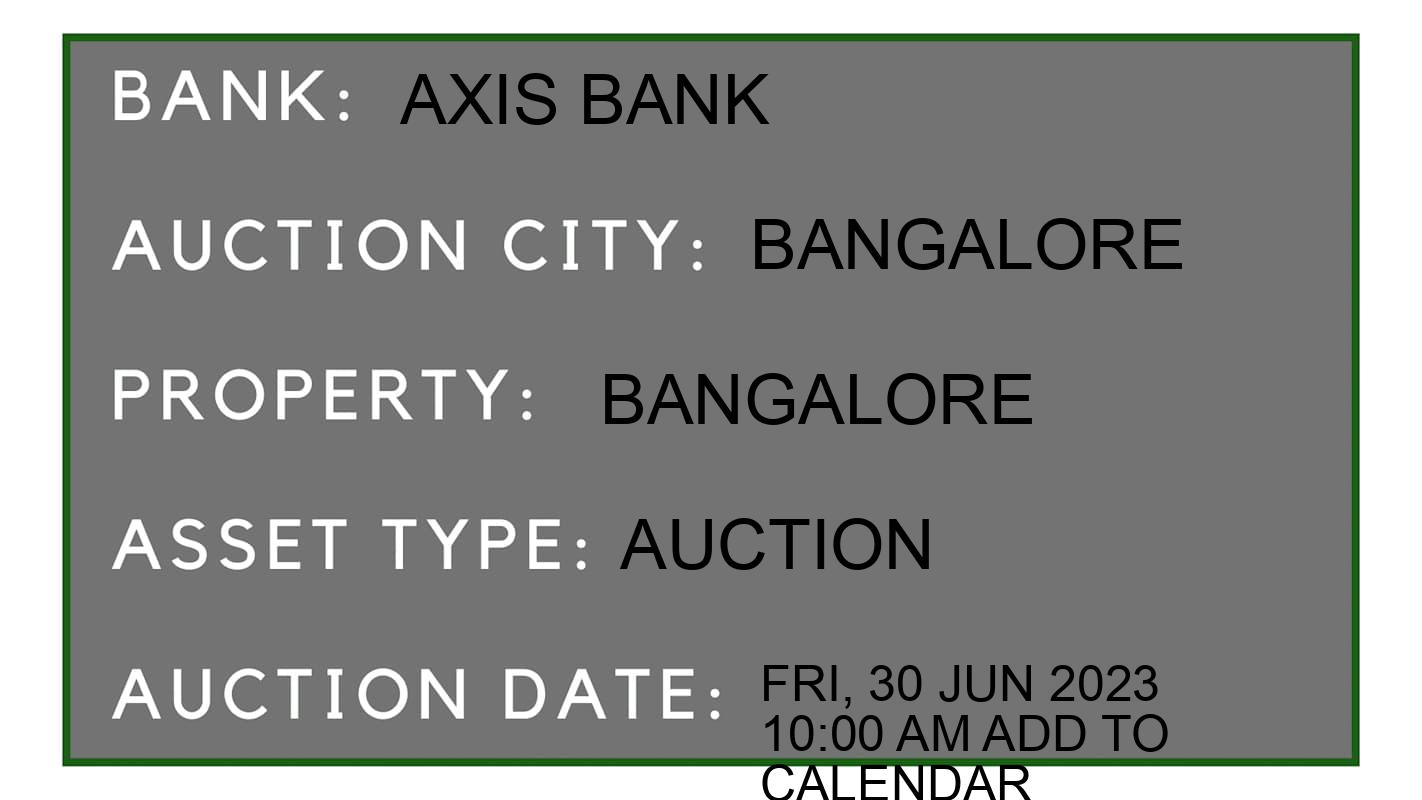 Auction Bank India - ID No: 152435 - Axis Bank Auction of Axis Bank