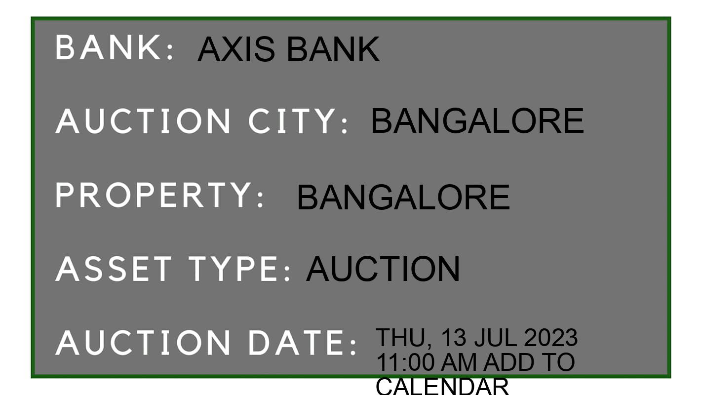 Auction Bank India - ID No: 152441 - Axis Bank Auction of Axis Bank