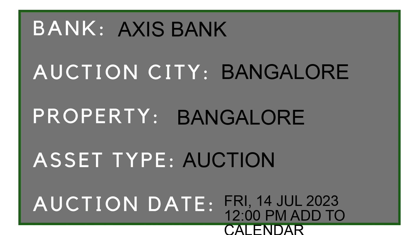 Auction Bank India - ID No: 152460 - Axis Bank Auction of Axis Bank