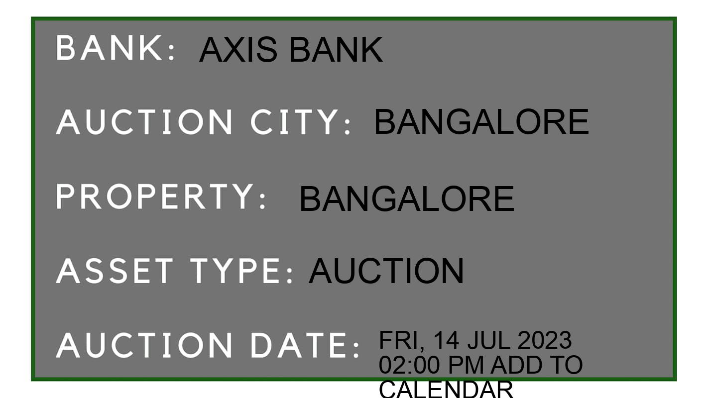 Auction Bank India - ID No: 152463 - Axis Bank Auction of Axis Bank