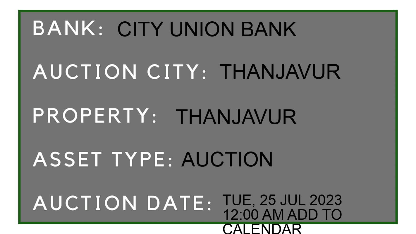Auction Bank India - ID No: 152498 - City Union Bank Auction of City Union Bank