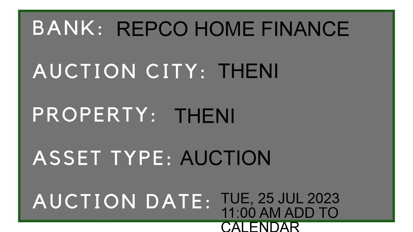 Auction Bank India - ID No: 152525 - Repco Home Finance Auction of Repco Home Finance