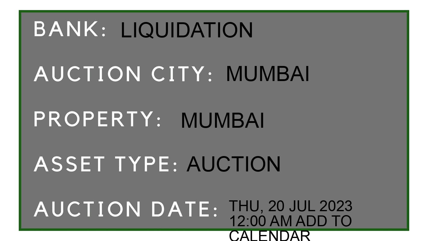 Auction Bank India - ID No: 152578 - liquidation Auction of liquidation