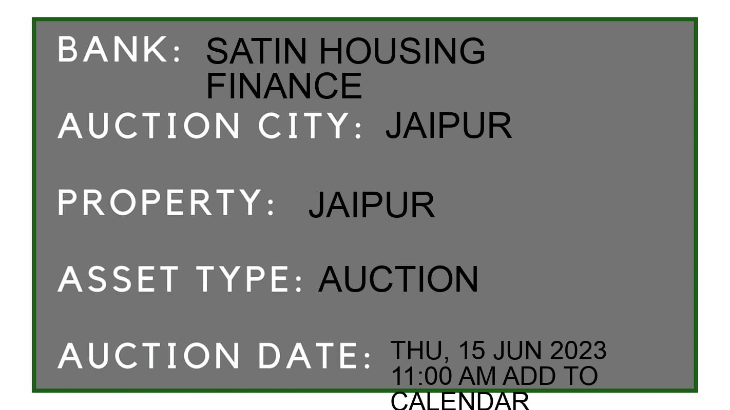 Auction Bank India - ID No: 152601 - satin housing finance Auction of satin housing finance