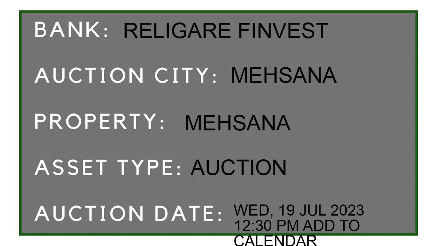Auction Bank India - ID No: 152640 - religare finvest Auction of religare finvest