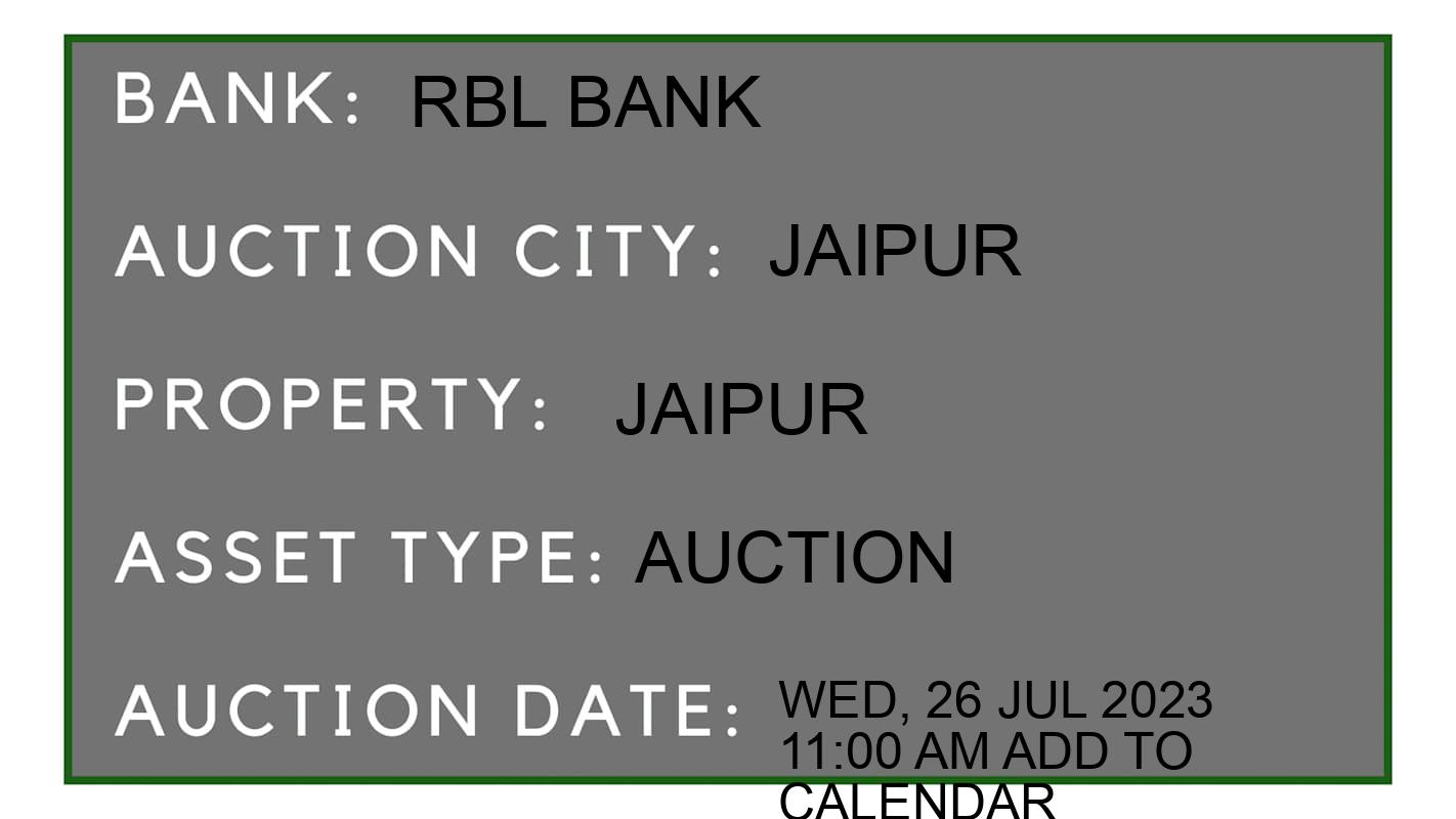 Auction Bank India - ID No: 152664 - RBL Bank Auction of RBL Bank
