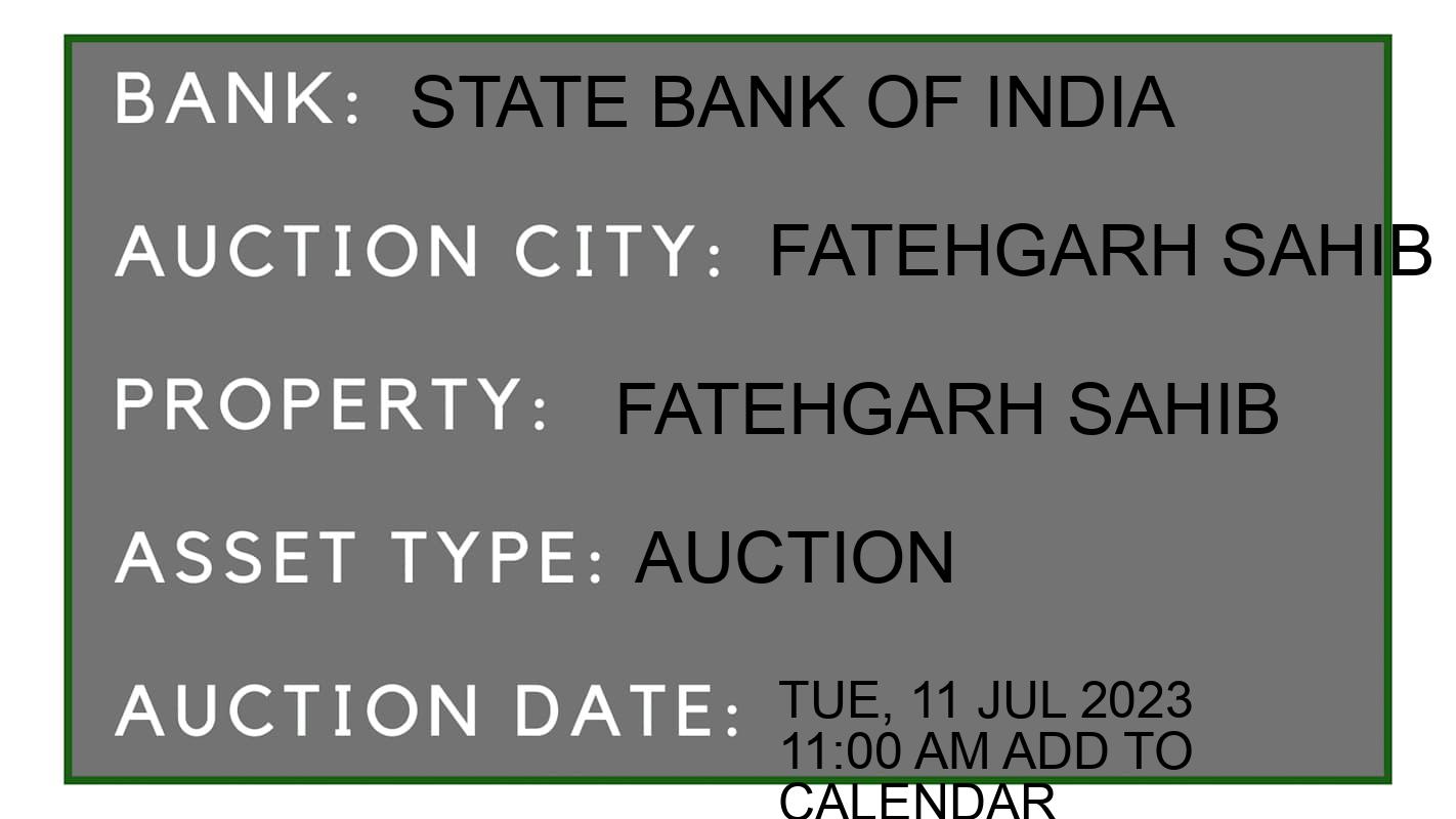 Auction Bank India - ID No: 152685 - State Bank of India Auction of State Bank of India
