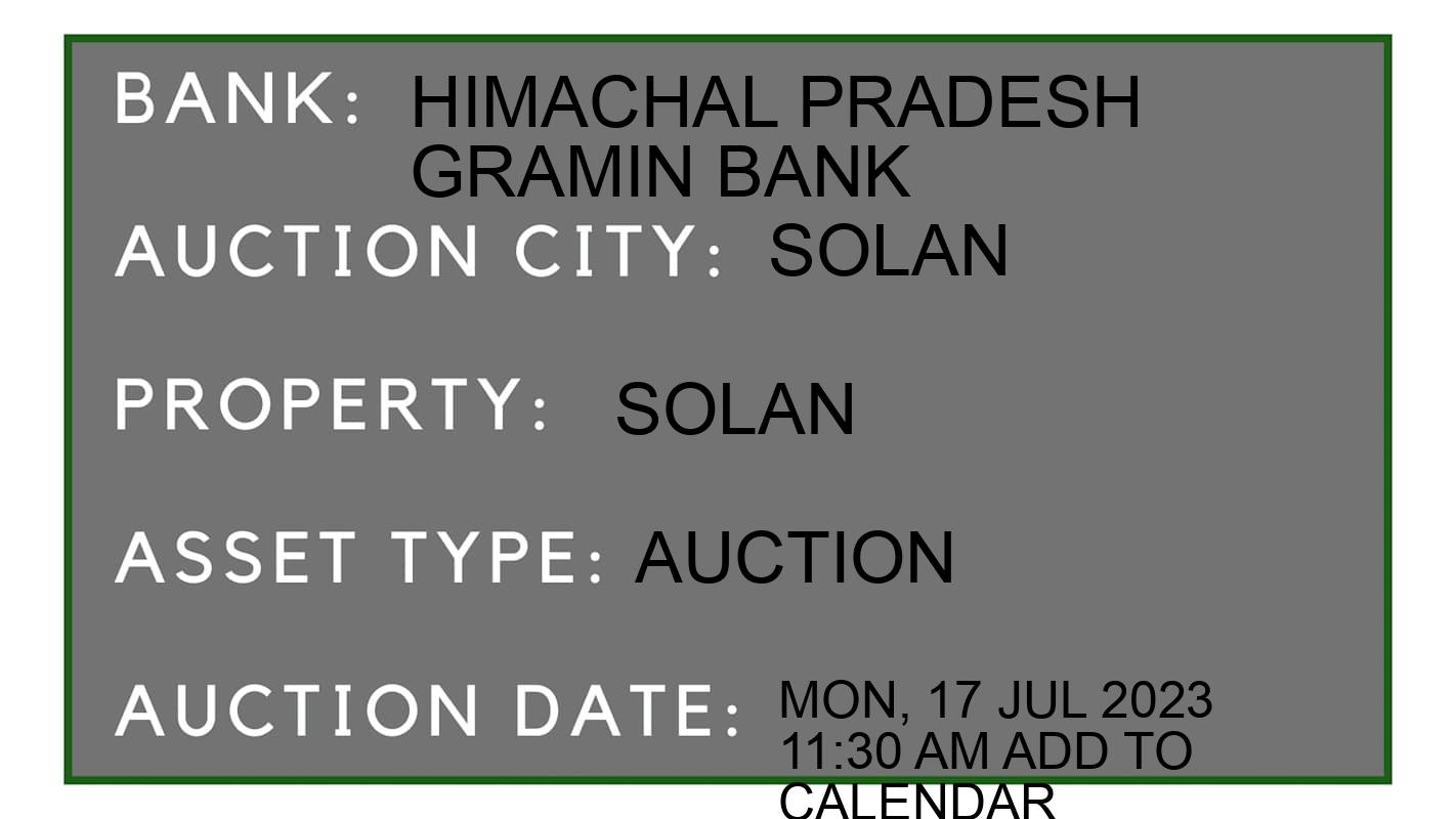 Auction Bank India - ID No: 152689 - himachal pradesh gramin bank Auction of himachal pradesh gramin bank
