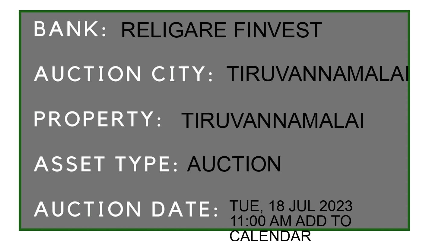 Auction Bank India - ID No: 152709 - religare finvest Auction of religare finvest